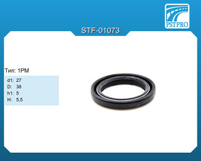 Сальник d1-27 D-38 h1-5 H-5,5 Тип: 1PM