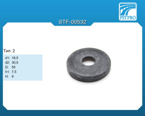 Верхний защитный колпачок d1-16,5 d2-30,5 D-55 h1-7,5 H-9 Тип: 2