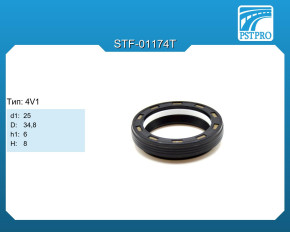 Сальник d1-25 D-34,8 h1-6 H-8 Тип: 4V1