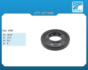 Сальник d1-18,75 D-37,5 h1-5,5 H-8 Тип: 1PM