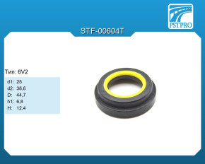 Сальник d1-25 d2-38,6 D-44,7 h1-6,8 H-12,4 Тип: 6V2