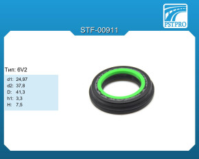 Сальник d1-24,97 d2-37,8 D-41,3 h1-3,3 H-7,5 Тип: 6V2