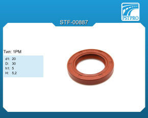 Сальник d1-20 D-30 h1-5 H-5,2 Тип: 1PM