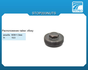 Гайка поджима боковая, сталь H-19,5 резьба: M38×1,5 мм OPEL Zafira A 1998-2005, OPEL Astra G 1998-2004