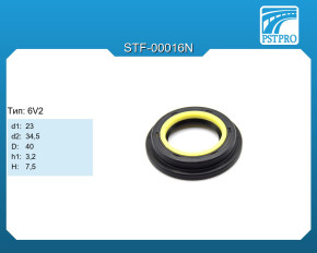 Сальник d1-23 d2-34,5 D-40 h1-3,2 H-7,5 Тип: 6V2