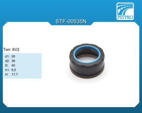 Сальник d1-26 d2-38 D-40 h1-8,5 H-17,7 Тип: 6V2