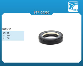 Сальник d1-24 D-36,5 H-7,5 Тип: 7V1