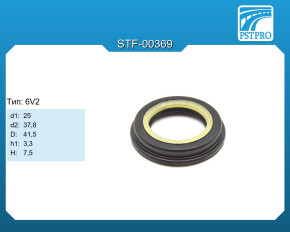Сальник d1-25 d2-37,8 D-41,5 h1-3,3 H-7,5 Тип: 6V2