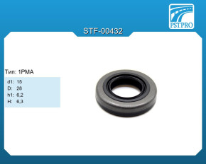 Сальник насоса ГУР d1-15 D-28 h1-6,2 H-6,3 Тип: 1PMA