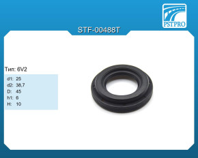 Сальник d1-25 d2-38,7 D-45 h1-6 H-10 Тип: 6V2
