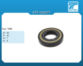 Сальник d1-20 D-40 h1-7 H-8 Тип: 1PM
