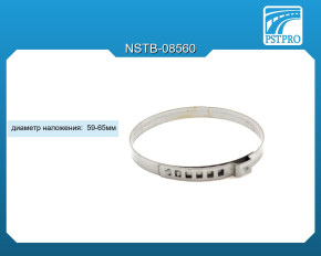 Хомут металлический одноразовый, перекрытие диаметров 59-65мм