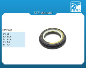 Сальник d1-25 d2-37,8 D-41,6 h1-3,4 H-7,7 Тип: 6V2