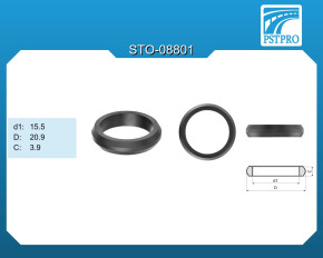 Кольцо резиновое d1-15,5 D-20,9 C-3,9 ☐-ring