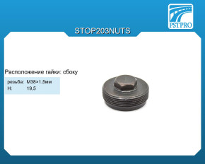 Гайка поджима боковая, сталь H-19,5 резьба: M38×1,5 мм OPEL Zafira A 1998-2005, OPEL Astra G 1998-2004