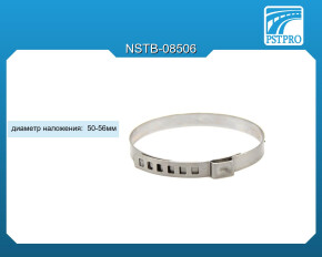 Хомут металлический одноразовый, перекрытие диаметров 50-56мм