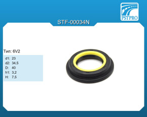 Сальник d1-23 d2-34,5 D-40 h1-3,2 H-7,5 Тип: 6V2