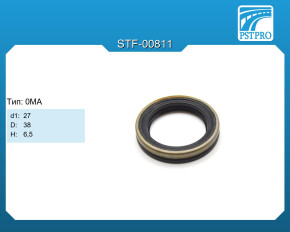 Сальник d1-27 D-38 H-6,5 Тип: 0MA