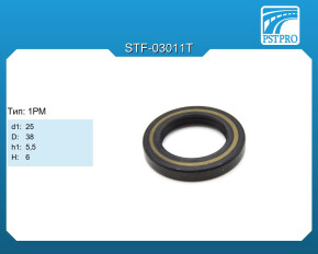 Сальник d1-25 D-38 h1-5,5 H-6 Тип: 1PM