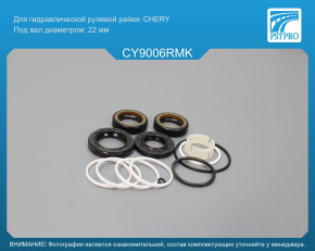 Ремкомплект рулевой рейки с ГУР Chery Kimo 2008-, Chery Kimo S12 2006- CHERY, под вал диаметром 22мм