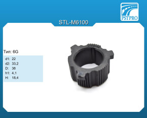 Втулка рулевой рейки без ГУР подходит для Lada Largus 2012- d1-22 d2-33,2 D-38 h1-4,1 H-18,4 Тип: 6G для механической рулевой рейки под электроусилитель,