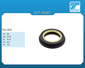 Сальник d1-25 d2-37,8 D-41,8 h1-3,3 H-7,5 Тип: 6V2