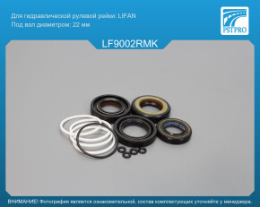 Ремкомплект рулевой рейки с ГУР Lifan 302 2006-, Lifan Smily 2008- LIFAN, под вал диаметром 22мм