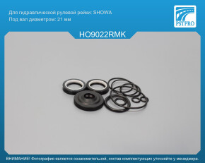 Ремкомплект рулевой рейки с ГУР Acura Integra I 1985-1989, Honda Civic I, II, III 1983-1995 SHOWA, под вал диаметром 21мм