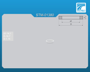 Кольцо тефлоновое d1-14,1 D-16,7 S-1,15