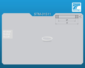 Кольцо тефлоновое d1-20,8 D-23,8 S-2,25
