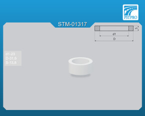 Кольцо тефлоновое d1-23 D-31,6 S-13,8