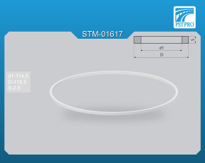 Кольцо тефлоновое d1-114,5 D-118,5 S-2,5