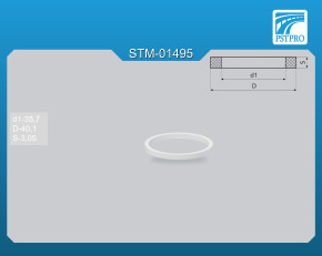 Кольцо тефлоновое d1-35,7 D-40,1 S-3,05