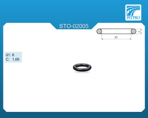 Кольцо резиновое C-1,68 d1-6