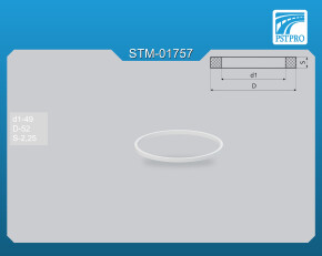 Кольцо тефлоновое d1-49 D-52 S-2,25