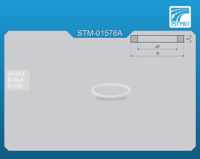 Кольцо тефлоновое d1-33,8 D-36,8 S-1,95