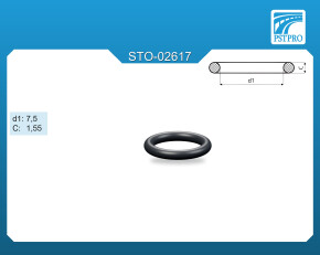 Кольцо резиновое C-1,55 d1-7,5
