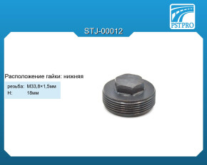 Гайка поджима нижняя, сталь H-18 резьба: M33,8×1,5 Ford Mondeo 2007-2014, Volvo S80 II 2006-